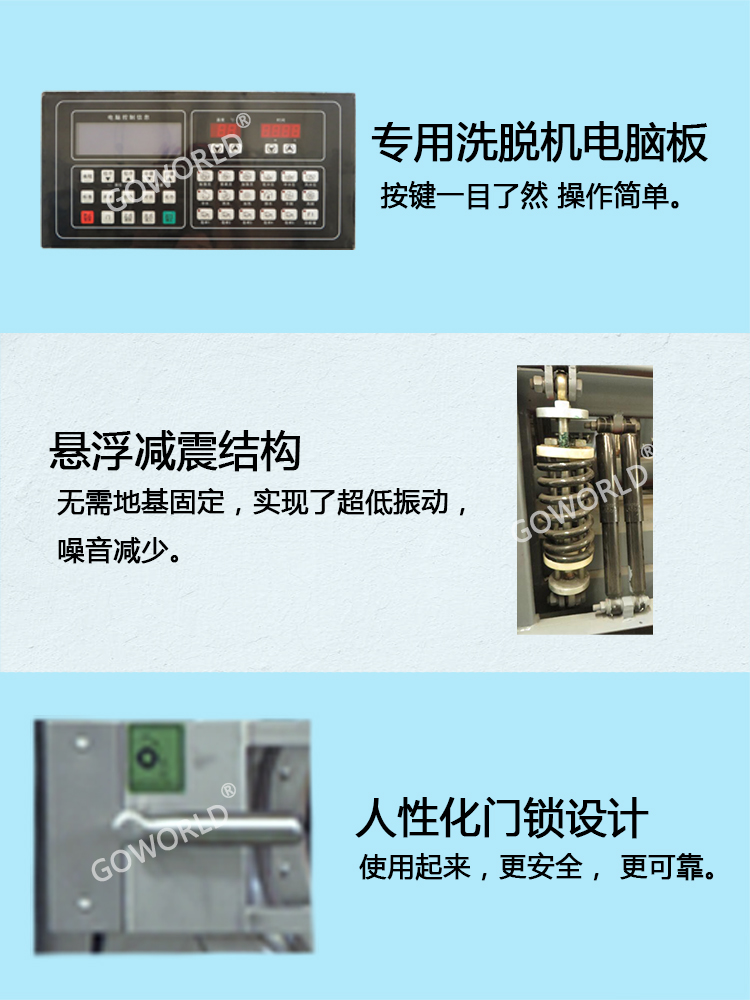 35-50公斤全自動(dòng)懸浮式洗脫機特點(diǎn)